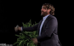 Deserves a spanking: The host lets loose and gives Justin a spanking ...