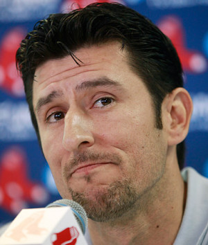 Nomar Garciaparra, speaking at a press conference on Wednesday to ...
