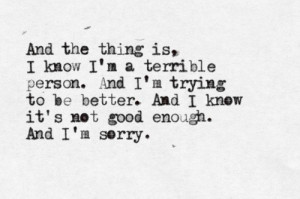 im sorry im not good enough - Google Search