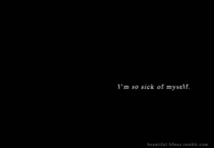quote Black and White life depressed depression skinny thin tired ...
