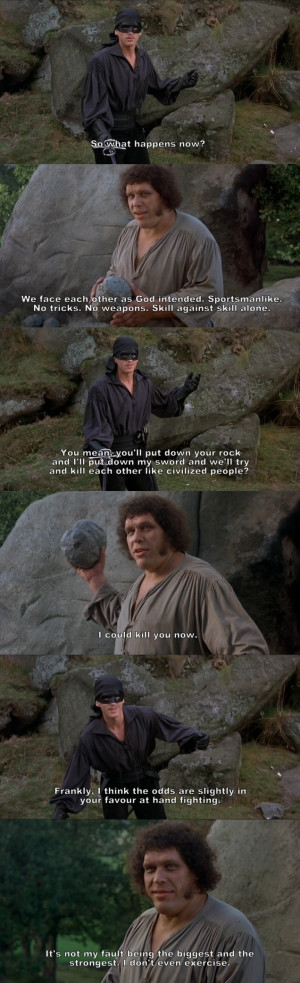 We face each other as God intended.