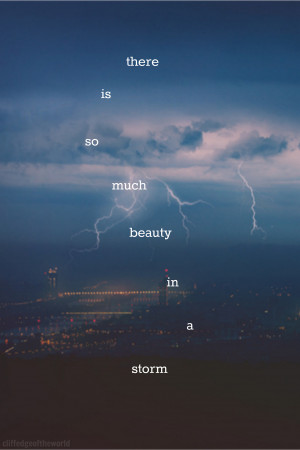 Beauty In Storm Inspirational Quote wallpaper