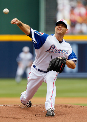 Tim Hudson Pitcher Tim Hudson 15 of the Atlanta Braves pitches in the