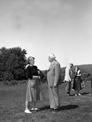 Catherine Drinker Bowen and Robert Frost | August 1950