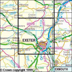 Explorer 114 Exeter amp The Exe Valley Devon England Folded Map