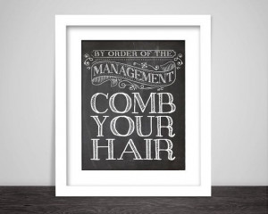Kids bathroom art, Baby bathroom - Comb your hair - Quote Art ...