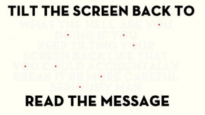 Don't tilt your screen back