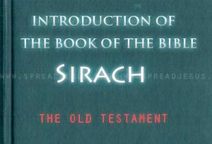 The book Of The Bible Sirach