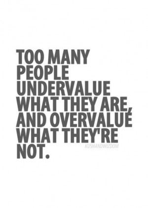Value yourself!