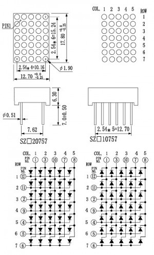 Inch 5x7 Dot Matrix Display