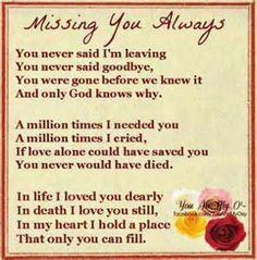 For Our Mom Dad~IF We Only Had:A Chance To Say Goodbye.....For One ...