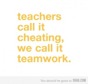 Cheating? teamwork! #font #type #design