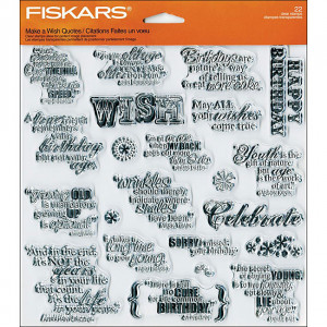 Fiskars Make A Wish 8x8-inch Quote Clear Stamp Sheet