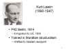 ... behavior was provided by kurt lewin 1890 1947 lewin took his phd