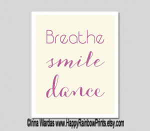 smile dance printable, hand lettering, digital typogrpahy, dance ...