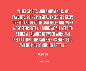 Swimming Compared to Other Sports Quotes