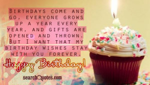 Birthdays come and go, everyone grows up a year every year, and gifts ...