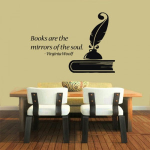 Wall Decals Quotes Books Are The Mirrors Of The Soul Words Vinyl Decal ...