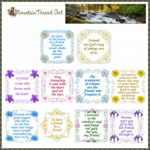 Wild Flower Friendship Quotes 'N Quilt Block Set - Click Image to ...