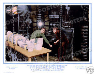 Details about FRANKENSTEIN LOBBY SCENE CARD # 5 POSTER 1931 COLIN ...
