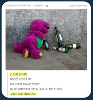 Barney The Dinosaur Memes Barney's wild night