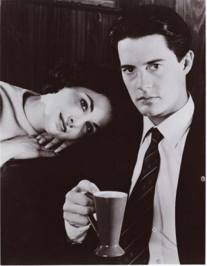 ... Audrey Horne and Kyle MacLachlan as Special Agent Dale Cooper in Twin