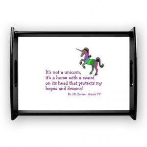Scrubs Unicorn Quotes Large Serving Tray
