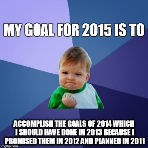 My Goal for 2015 is to Accomplish the goals of 2014 which I should ...