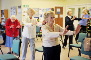 Seniors Tai Chi Seniors take part in a Tai Chi Class.