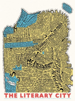 Map of the city of San Francisco, constructed from literary quotes ...