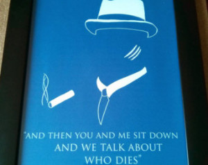 Boardwalk Empire-inspired Al Capone white silhouette and quote print ...