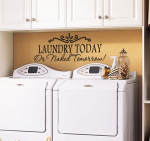 ... Laundry-Today-Vinyl-Wall-Decal-Rules-Quote-Removable-Decals-Wall