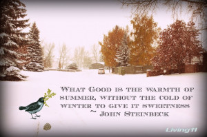 ... The Warmth Or Summer, Without The Cold Of Winter To Give It Sweetness