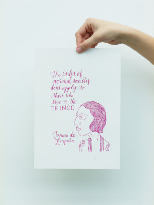 Tamara de Lempicka Quote Limited Edition Screen Print