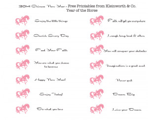 ... the Free Printable Fortunes to add to your cookies on Kleinworth & Co