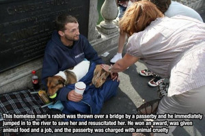 The homeless care more for animals than themselves...