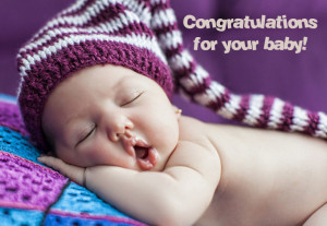 having a baby congratulatory card