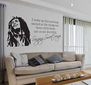 Bob-Marley-Sweet-Songs-Lyrics-Quote-Music-Wall-Sticker-Decal-Vinyl ...