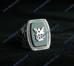 Steampunk Vampire Diaries Vampire Hunter Alaric Saltzman Ring ...