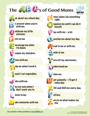 The ABC's of Good Moms (PRINTABLE)