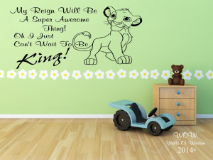 Details about Lion King Simba Childrens Bedroom Wall Sticker / Wall ...