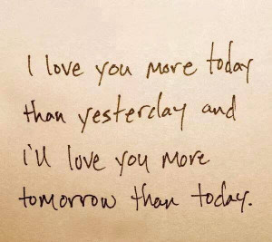 love you more than yesterday