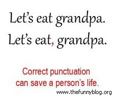 correct punctuation save life funny grandpa