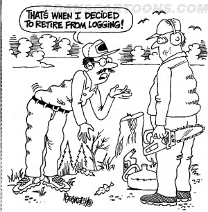 Logging Forestry Cartoon 08 a Cartoon Image and funny joke for license ...