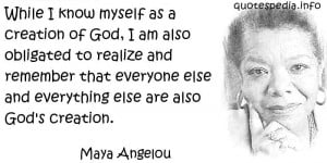 Maya Angelou Quotes About God