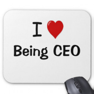 Funny CEO - I Love Being CEO Heart Mousemats