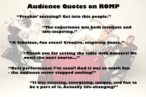 Audience members were reluctant to leave, lingering at the tables and ...