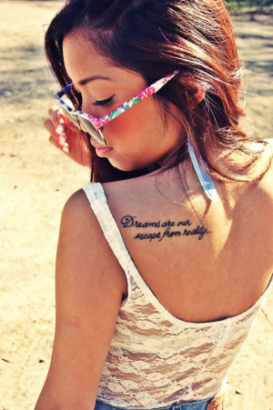 Shoulder Quote Tattoos For Women