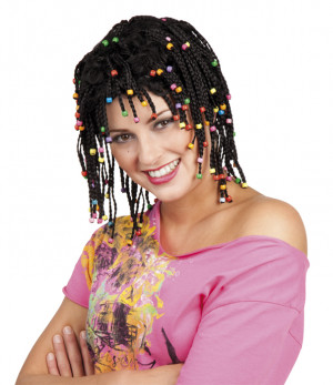 Rasta wig with sequins for woman