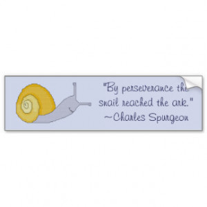 Charles Spurgeon Snail Perseverence Bumper Sticker Car Bumper Sticker